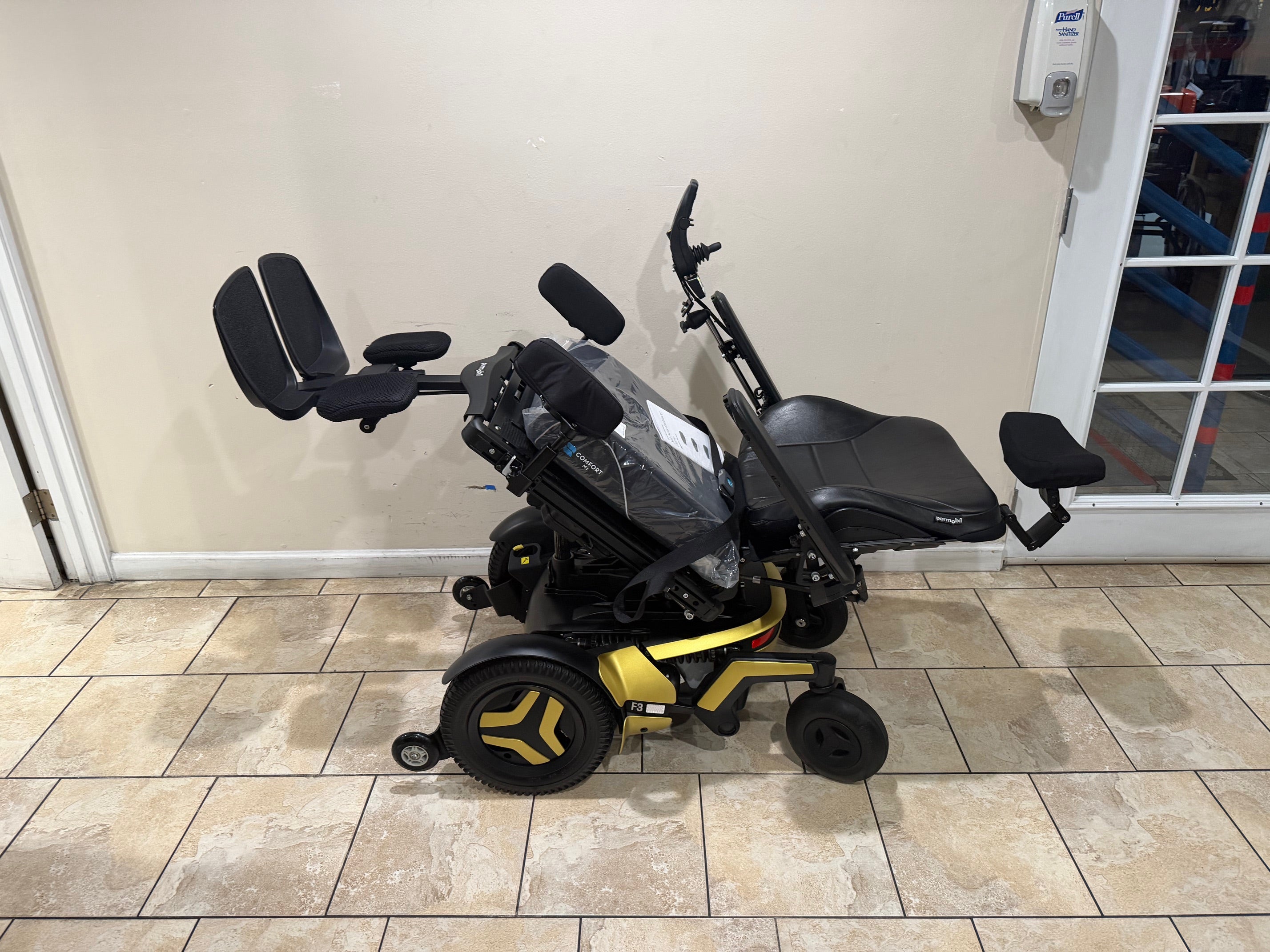 Permobil F3 Corpus Rehab Power Wheelchair with Seat Elevator